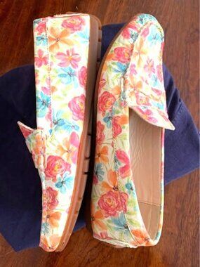 Sioux Germany Carmona Tropical Floral leather loafers moccasins US9 =EU40 =UK7
